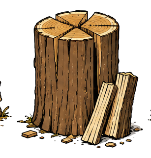 Spaltklotz / Hackklotz